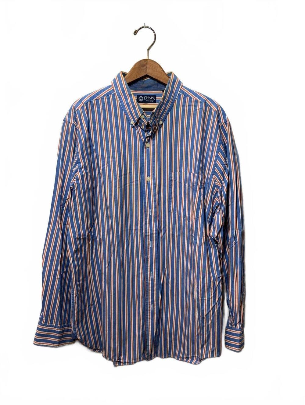 Chaps Est 1978 Blue Red White Striped Shirt L